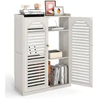 OEM Multimediakast aus Bambus, 59x25x82 cm, mit verstellbaren Böden