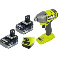 Ryobi RID18BL-0 Akku Schlagschrauber 18 V 300 Nm 1/4" Brushless + 2x Akku 5,0 Ah + Ladegerät