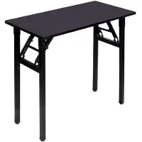 OEM Klapptisch 80x40 cm, Computertisch, tragbar, Schwarz