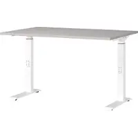 OEM Schreibtisch höhenverstellbar, Kaschmir/Weiß, 120x91x80 cm