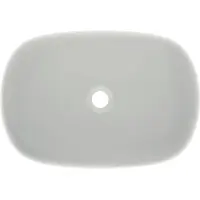 Ideal standard Linda-X Aufsatzwaschtisch, ohne Hahnloch, ohne Überlauf, 550x380x130 mm, T4402V1, Farbe: Seidenweiß