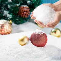 Joyin 10 oz / 283 g künstlicher, plastischer Schnee – Set mit 2 Stück – Kunststoff-Schneeflocken für den Weihnachtsbaum