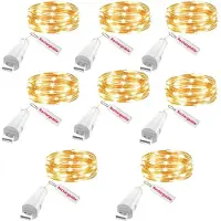 SURIGHT USB-wiederaufladbare LED-Flaschenlichter – 2 Meter, 20 LED-Lichterketten – Batteriebetrieben, geeignet für Einmachgläser