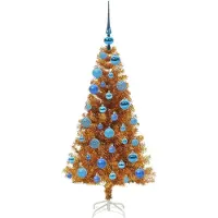 vidaXL Weihnachtsbaum Gold 120 cm PET