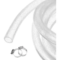 OEM PVC-Schlauch 5 m, 19 x 25,4 mm, geflochten, mit 2 Klemmen
