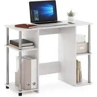 Dripio Computerschreibtisch, Weiß Eiche/Edelstahl, 97,51 x 72,59 cm