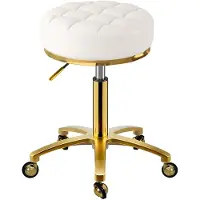 OEM Rolkruk mit Rollen, höhenverstellbar 43-55 cm, Kunstleder, 150 kg, weiß