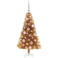 vidaXL Weihnachtsbaum Gold 120 cm PET