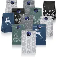 OCreon Adventskalender zum Befüllen – DIY-Geschenketaschen-Set mit 24 Tüten – Weihnachtskalender für Kinder und Erwachsene