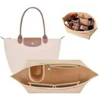 Merkloos Handtaschen-Organizer Handtaschenorganizer - Filz - Faltbar - Mit mehreren Fächern - Medium 26 x 13 x 20 cm