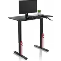 OEM Höhenverstellbarer Schreibtisch 120x60 cm, schwarz, manuell