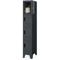 OEM Metall-Spindkasten 4 Fächer abschließbar 172x30x45 cm anthrazit