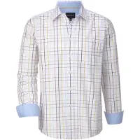 Babista Langarmhemd "Hemd MILANVETTA", Herren, Gr. L, weit, weiß (weiß kariert), Obermaterial: 100% Baumwolle CO., Hemden Langarmhemd