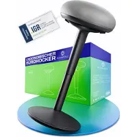 OEM Ergonomischer Bürohocker, höhenverstellbar, 2-in-1, Wolkenstein Grau
