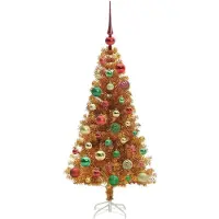 vidaXL Weihnachtsbaum Gold 120 cm PET