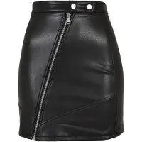 Urban Classics Synthetic Leather Biker Kurzer Rock