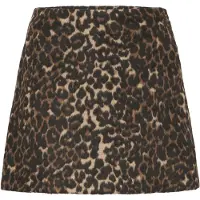 Ichi Midirock "Damen Casual IHWOOLA", Damen, Gr. 38, braun (graphic animal), Obermaterial: 100% Polyester PES., Röcke Midirock