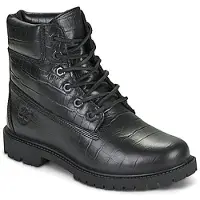 Timberland Womens 6 Inch Lace UP Boot blk full grain 6 Wide Fit