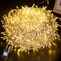 SURIGHT Weihnachtsbeleuchtung – Lichterkette für den Außenbereich, mehrfarbig, 8 Modi – für Feiern und Hochzeiten, 100 Meter – warmweiß