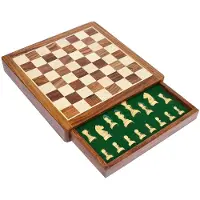 OEM Schachspiel 30x30 cm, Holz, magnetische Figuren, handgefertigt