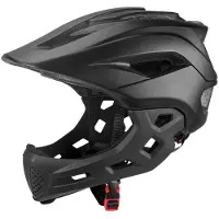 OEM 2-in-1-Kinderfahrradhelm mit Kinnschutz, schwarz, 52-56 cm