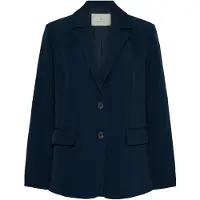 Kaffe Blusenblazer "Damen Blazer KAlouis", Damen, Gr. 40, blau (schwarz sapphire), Blazer Blusenblazer