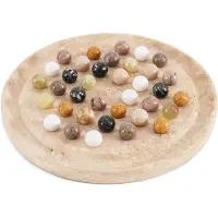 OEM Marmor-Solitär-Spiel 25,4 cm – Brettspiel für Erwachsene