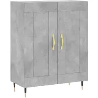 vidaXL Highboard Betongrau 69,5x34x180 cm Holzwerkstoff
