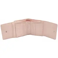 Valentini Lirna 503 Kleiner Leder-Damenportemonnaie Rosa 8 Kartenfächer