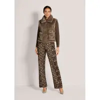MADELEINE Kurzweste "Weste Webpelz-Weste mit Reißverschluss", Damen, Gr. 34, braun (trüffelbraun), Modern, regular fit, hoch geschlossener Ausschnitt, Westen Kurzweste