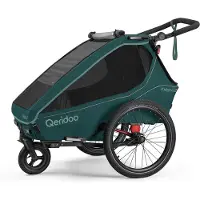 Qeridoo Kidgoo 2- Kinderfahrradanhänger für 2 Kinder, Farbe: Pacific Blue