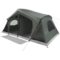 vidaXL Hütten-Zelt Olivegrün 10-Personen Polyester und Stahl