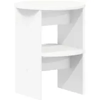 vidaXL Seitenschrank Weiß Ø40 x 50 cm Holzwerkstoff