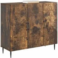 vidaXL Sideboard Geräucherte Eiche 89 x 34,5 x 80 cm Holzwerkstoff