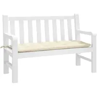 vidaXL Gartenbank-Auflage Creme 120x50x7 cm Oxford-Gewebe