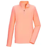 Killtec Fleeceshirt "KSW 138 GRLS FLC SHRT", Mädchen, Gr. 176, orange (hellpink), Obermaterial: 100% Polyester, Shirts Fleeceshirt, Schnelltrocknendes Kids Fleeceshirt mit Kinnschutz-Reißverschluss