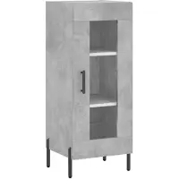 vidaXL Highboard Betongrau 34,5x34x180 cm Holzwerkstoff