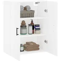 vidaXL Wandschrank Weiß 69,5x34x90 cm