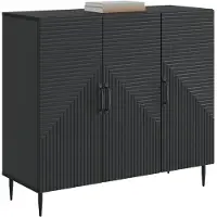 vidaXL Sideboard Schwarz 89 x 34,5 x 80 cm Holzwerkstoff