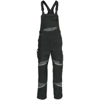 Kübler Activiq Cotton+ Latzhose Schwarz/Anthrazit 52