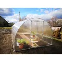 BAUMERA Gewächshaus KLASIKA TUBE 3x8m mit fundamenten und 6mm Polycarbonat;