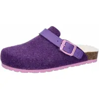 Lico Clog "Hausschuh Clog Kids Warm", Mädchen, Gr. 25, wärmend, lila, Filz, Schuhe Clog