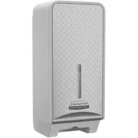 K-C Professional Kimberly-Clark Professional ICON Einzelblatt WC-Papierspender, Toilettenpapier Spender mit Schloss für eine effektive Einzel-Blattausgabe, 1 Spender graues Gehäuse mit SILBER MOSAIK Blende