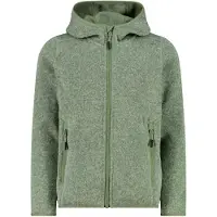 CMP - Girl's Jacket Fix Hood Jacquard Knitted 3H19825 - Fleecejacke Gr 92 oliv