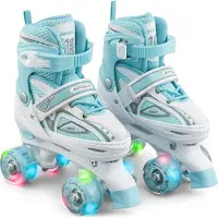 Apollo Super Quad X Pro Rollschuhe - White/Mint - L - 39-42