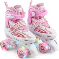 Apollo Super Quad X Pro Rollschuhe - White/Pink - L - 39-42