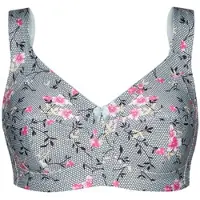 Susa Bügelloser BH "BH ohne Bügel limited", Damen, Gr. 120, Cup B, bunt (lind, bedruckt), Stoff, Obermaterial: 48% Polyester PES. 39% Baumwolle CO. 7% Elasthan EL. 6% Polyamid PA., BHs Bügelloser BH