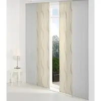 Wirth Schiebegardine "LUPARA" Gr. 4, beige, B:60cm H:245cm, Jacquard, Baumwolle, Polyester, Gardinen, Schiebegardine, Inkl. Montagezubehör
