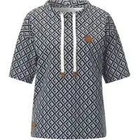 Casual Looks Trainingsshirt WITT "Sweatshirt Sweatshirt", Damen, Gr. 40, blau (eisblau, schwarz, gemustert), Sportlich, Shirts Trainingsshirt