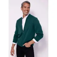 Sieh an! Strickjacke SIEH AN "Strickjacke Strickjacke", Herren, Gr. 50, petrol, Strick, , Basic, Strickjacken Strickjacke
